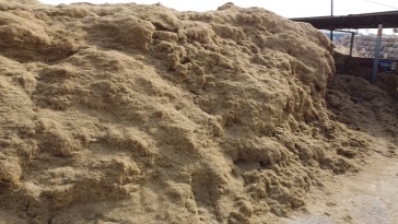 草纤维产品展示，细长纤维状材料，实验室或工厂背景